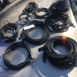 Professional Extra Long Microphone Cables And Guitar Amp Cables Starting $30-$40 Each