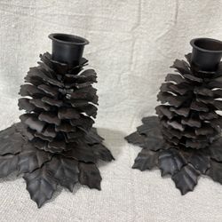 Pinecone Candle Holders