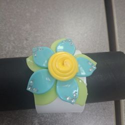 Acrylic Flower Cuff Bracelet 