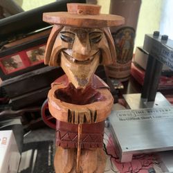 Vintage Wooden Statue 