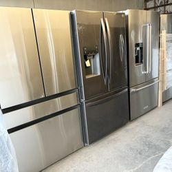 New Out Box Samsung Stainless Steel BESPOKE 4-Door French Door Refrigerator 