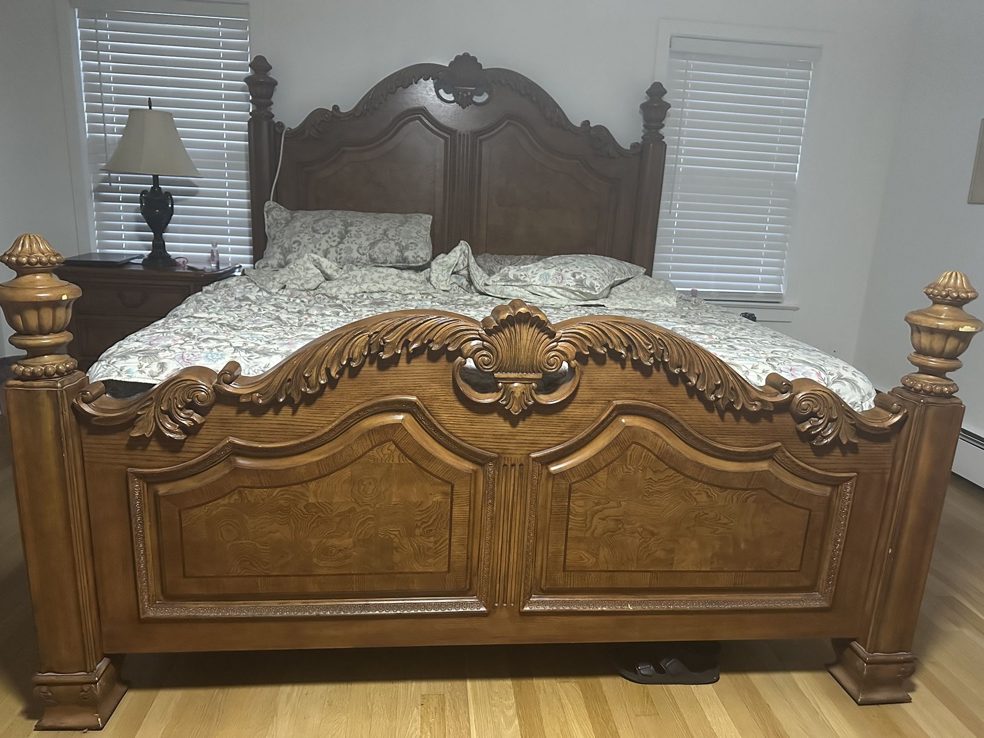 King Size Wooden Bedroom Set For Sale