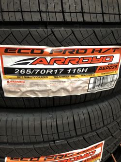 Brand New Tires (1) Arroyo Eco Pro HT (265/70R17) (Single) ($98)