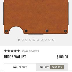 RIDGE SLIM RFID BLOCKING WALLET - Tobacco Brown Leather