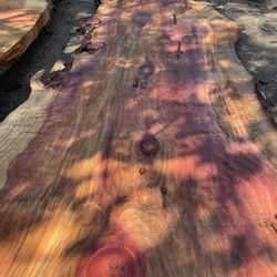 Beautiful Huge Live Edge Redwood Slab
