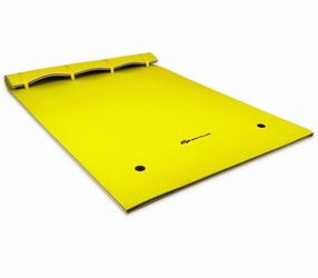 3-Layer Floating Water Pad 9' x 6' Relaxation Floating Foam Mat Yellow