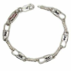 7" ACTS Bracelet Fishers of Men Sterling Silver Fish Design!