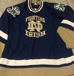 Notre Dame Fighting Irish Hockey Jersey Mens Size 2XL Sewn Starter Vintage