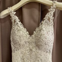 Elegant Lace Appliqués Wedding Dress 