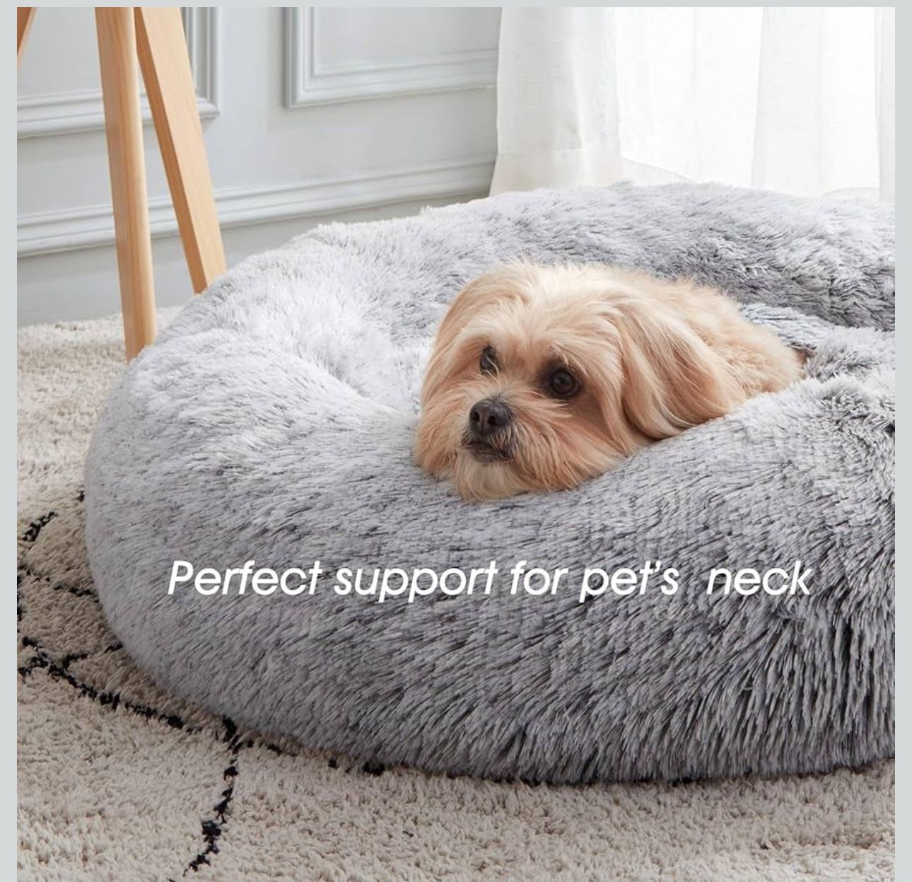 New: 24” calming bed-gray