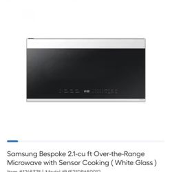 Samsung Bespoke Over The Range Microwave. White