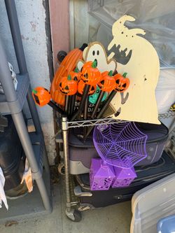 Ghost and Halloween stuff box full