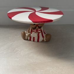 Holiday Peppermint Chef CAKE STAND