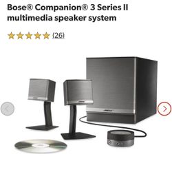 Bose Companion 3 Speakers and sub