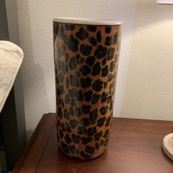 Leopard Print Large Vase Or Umbrella Stand