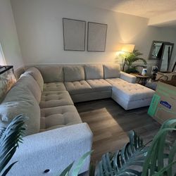 Beige Sectional 
