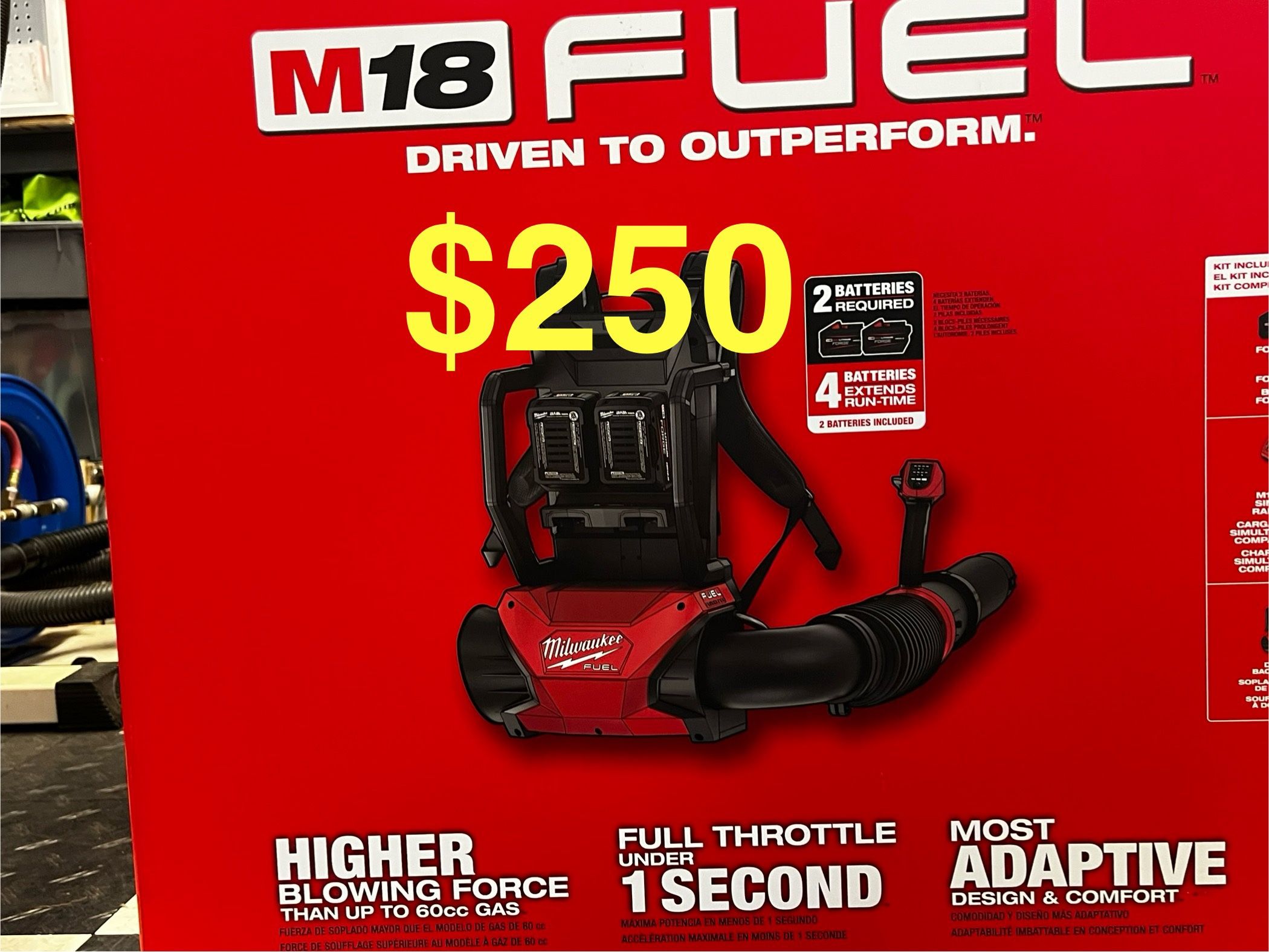 New In Box Milwaukee Fuel M18 Backpack Leaf Blower