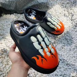 🔥 “BONEFIRE” Flame Skeleton Slides 💀 (Limited)