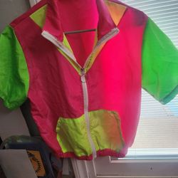 80's Track Suit Jacket W/ Half Sleeves-Size: Small 