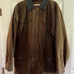 Mens Oilskin Coat Size Large