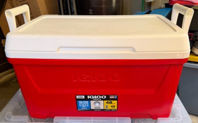 Igloo Laguna 48 Qt Hard Sided Cooler Red Ice Chest NEW USA Made