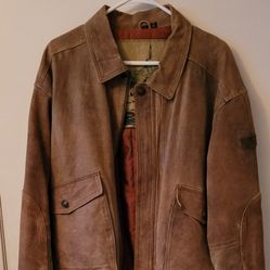 Vintage Men's Large Suede Bomber Style Jacket