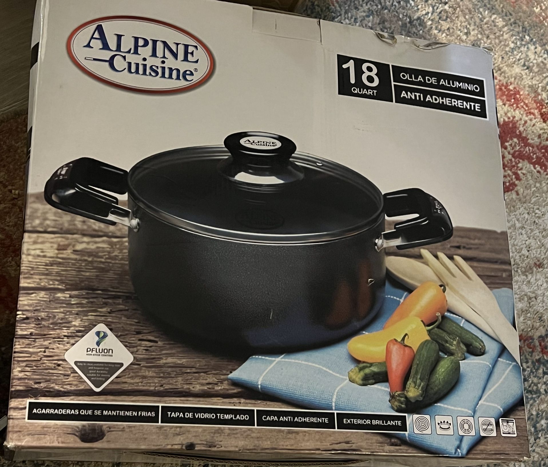 Aramco Alpine Cuisine 18 Quart Gourmet Non Stick Aluminum Dutch Oven