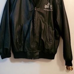 SUPER COOL LEATHER BIKER JACQUET SIZE Xl/ 2XL 