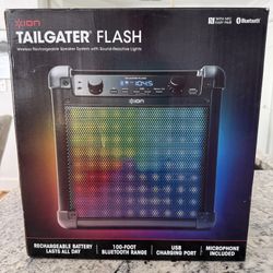 ION Audio Tailgater Flash Wireless Rechargeable Speaker System With Sound Reactive Lights