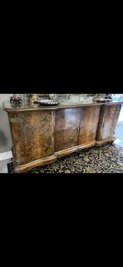 Gorgeous Antique European Buffet /Bar Approx. 7’ X  40” X 2 Feet Deep $1,500. Or Reasonable Offer