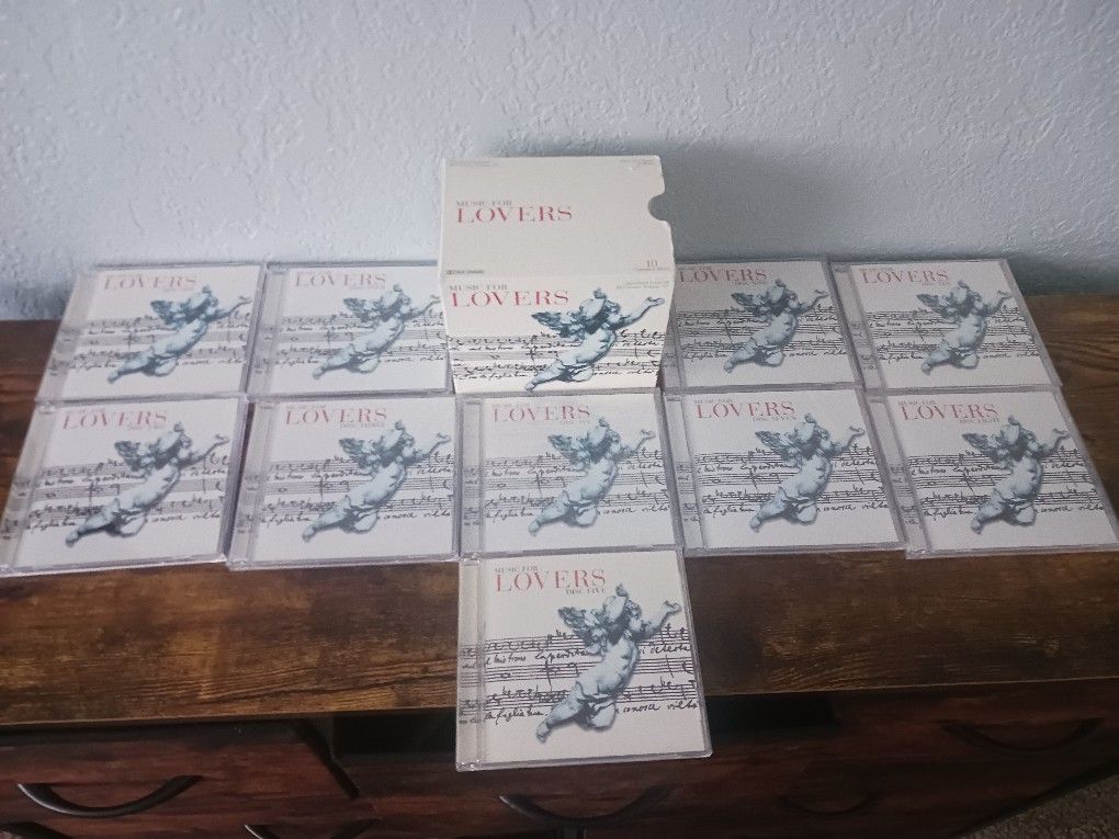 Music for Lovers in Classics (10-CD Box Set, 1990s) ● Vivaldi, Elgar, Mozart, Chopin & More ● Used Like New ● Romantic Classical Compilation