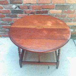 Antique Colonial Drop Leaf Table With Eagle Logo   (OBO)