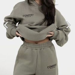 Comfrt Hoodie And Sweatpants Set, Army Green M 