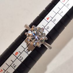 Stunning Beautiful 2ct Moissanite Set In Sterling Silver 