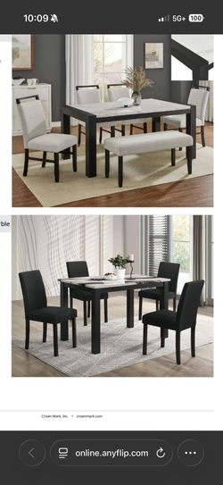 White marble table set