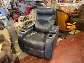 Power Home Theater Recliner Chair in Grey
