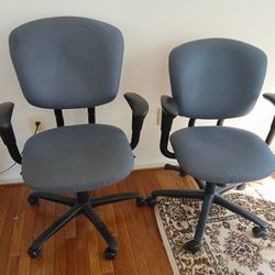 2 Blue Office Chairs