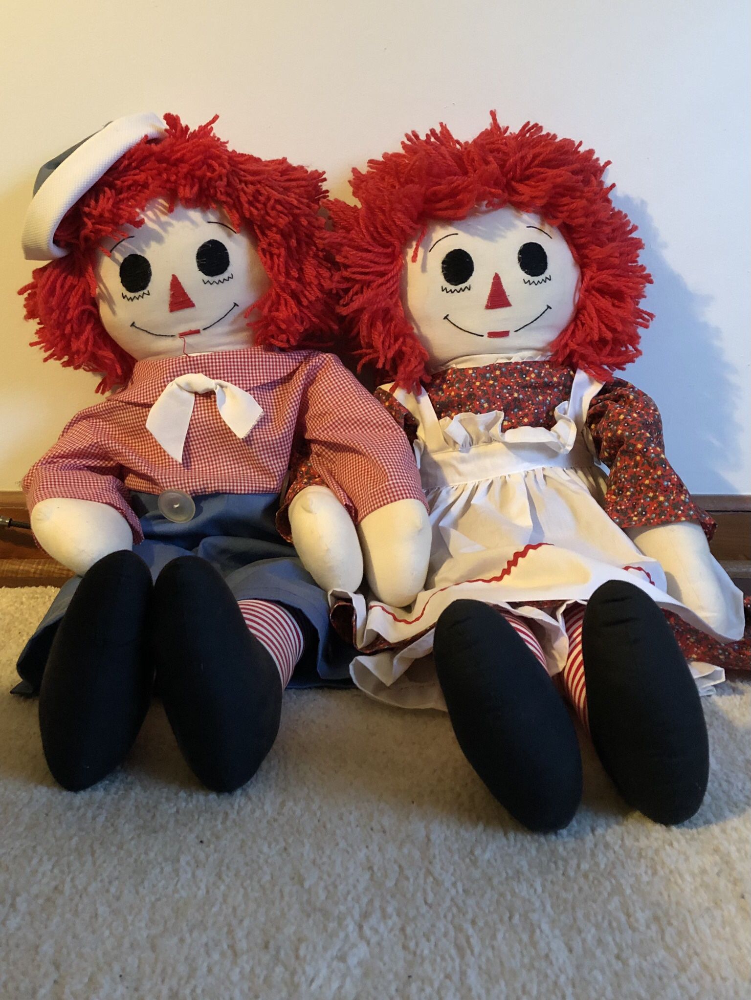 Raggedy Ann and Annie Rag Dolls