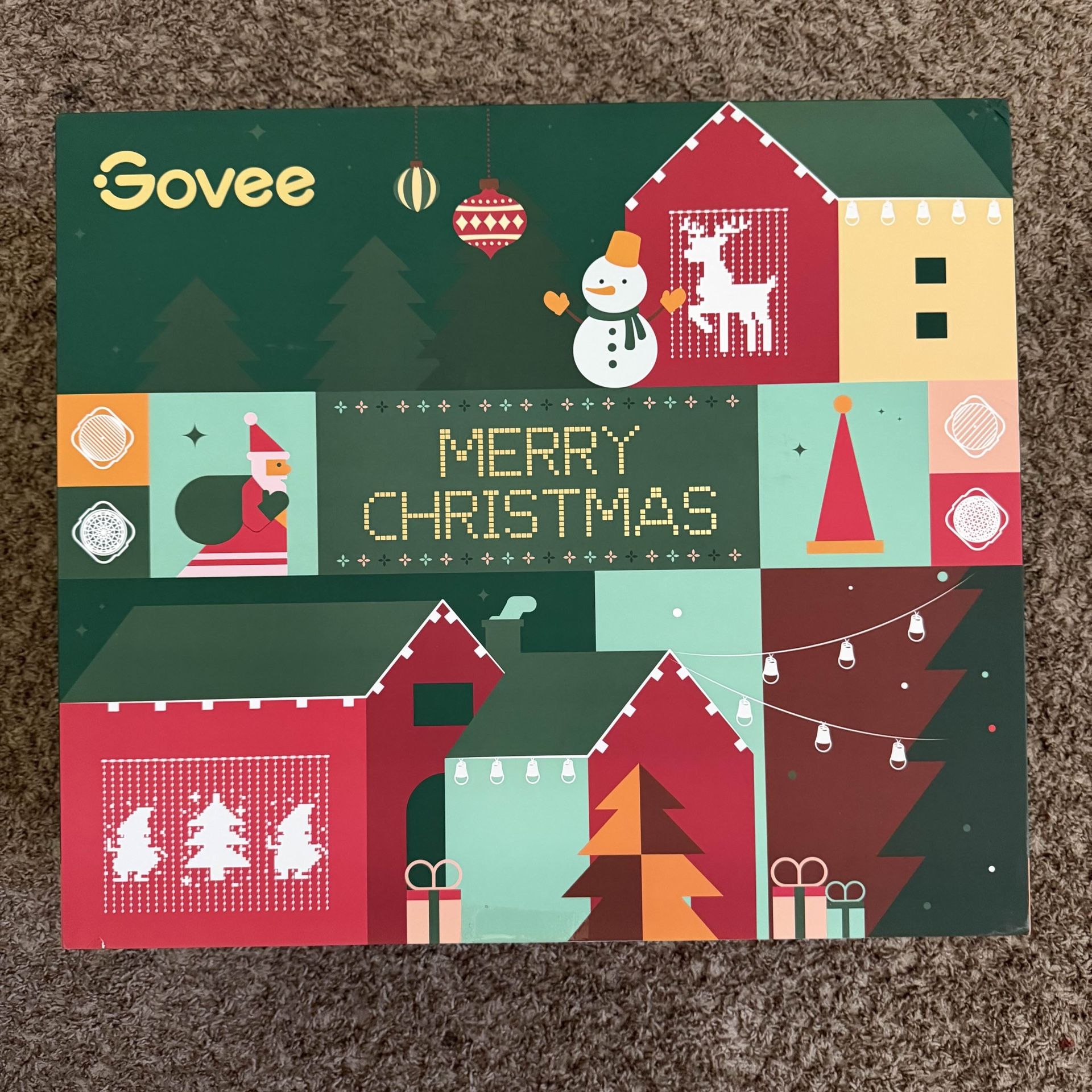 Govee Christmas Light Set - 100' Permanent Outdoor Lights, 96' String Lights, 4.9×6.6 Curtain Light