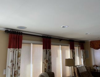 Embroider Linen Curtain Panels with Rod Hardware
