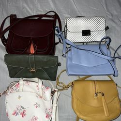 LOT of 6 NEW/ Gently Used Purses Bags Pocketbooks 