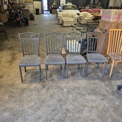 Metal Dining Room Chair Set