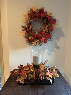 Fall Harvest Wreath & Centerpiece 