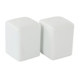 Our Table Simply White Porcelain 2.25 Inch Square Salt and Pepper Shaker