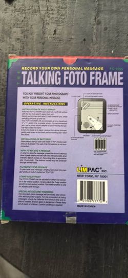 Vintage Limpac "The Talking Foto Frame" - Recordable Voice Picture Frame