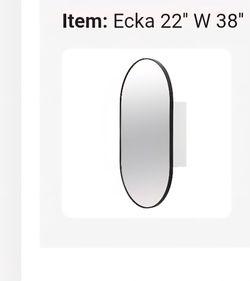 New, In Box Oval Pill Shaped Mirror