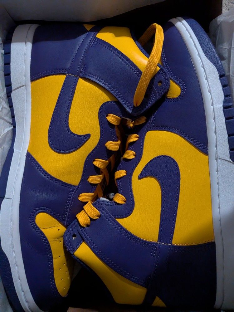 Nike Jordan Dunks 10.5 Men's Lakers Purp N Yellow