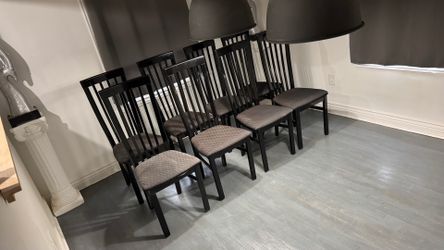 8 dinning room chairs made in italy