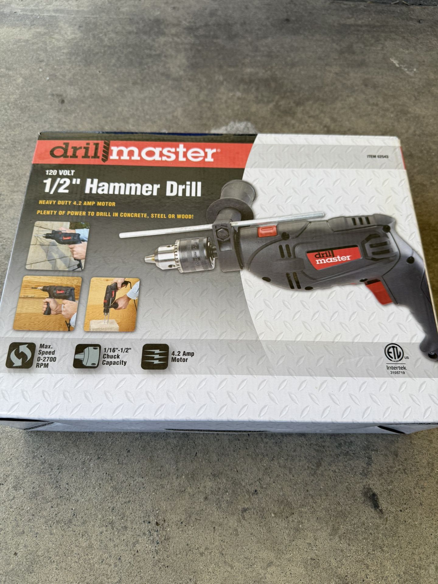 Drill Master 1/2 Hammer Drill New