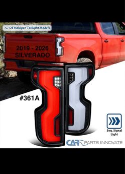 2019 To 2026 Chevrolet Silverado 1500 / 2020 To 2023 Silverado 2500HD / 3500HD Full LED Switchback Sequential Tail Lights
